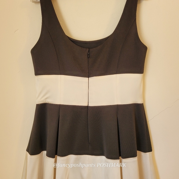 RALPH LAUREN formal tiered fully lined satiny stripe dress cocktail party dance - Picture 6 of 17